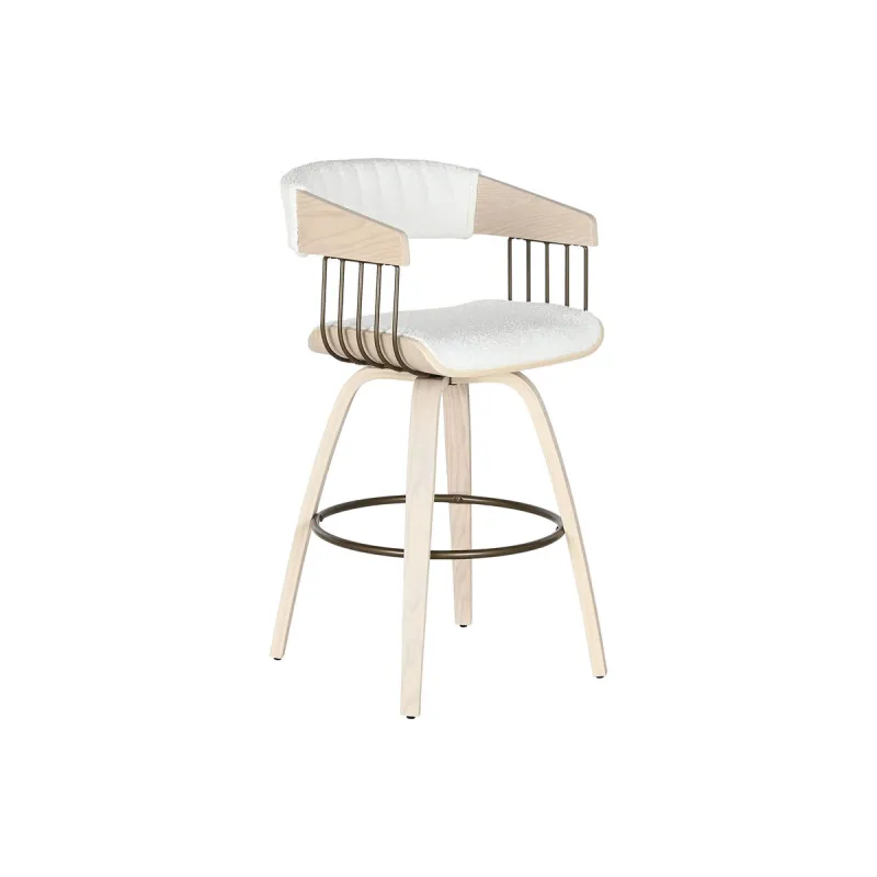 taburete Home ESPRIT Balts Koks 51,5 x 47,5 x 94,5 cm