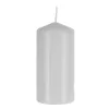 White cylinder candle - set of 8
