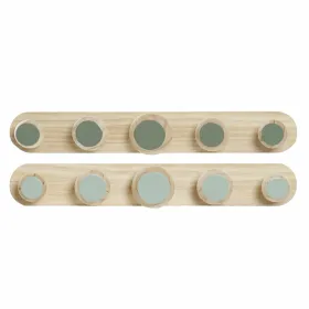 Wall mounted coat hanger DKD Home Decor Muovinen Puu MDF Trooppinen 48 x 6 x 7,5 cm (2 osaa)