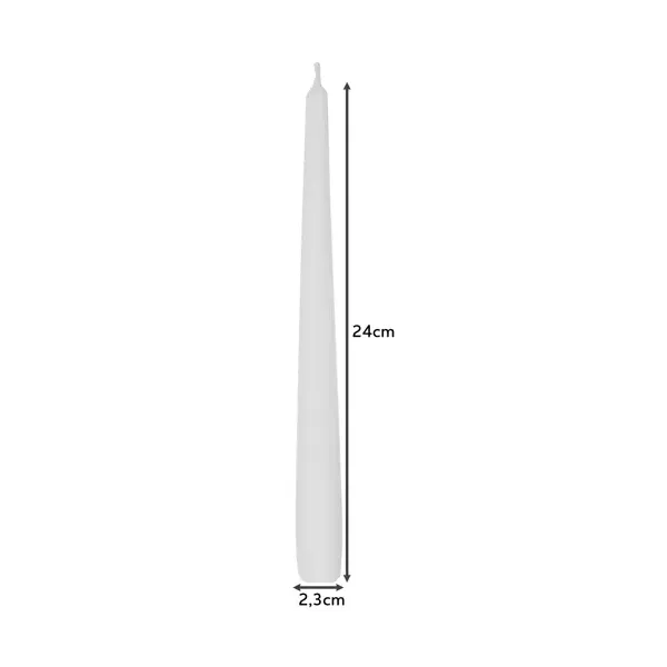 White taper candle - set of 40