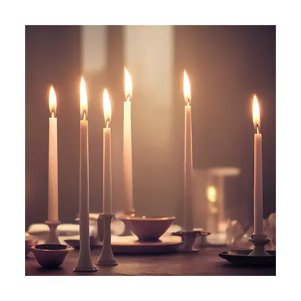 White taper candle - set of 40