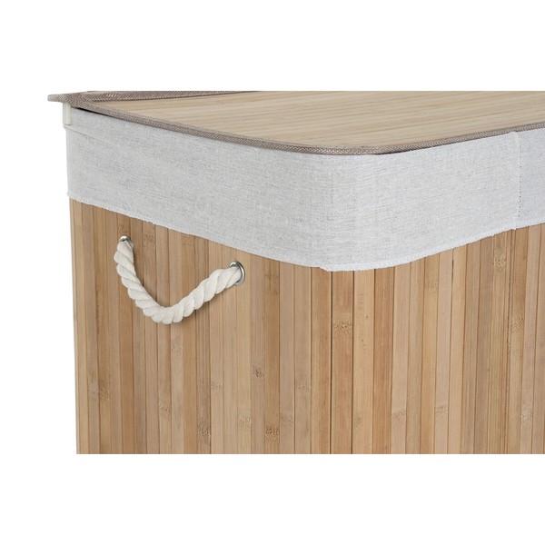 Veļas grozs Home ESPRIT Balts Dabisks Bambuss 140 L 60 x 40 x 60 cm