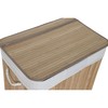 Laundry basket Home ESPRIT White Natural Bamboo 140 L 60 x 40 x 60 cm