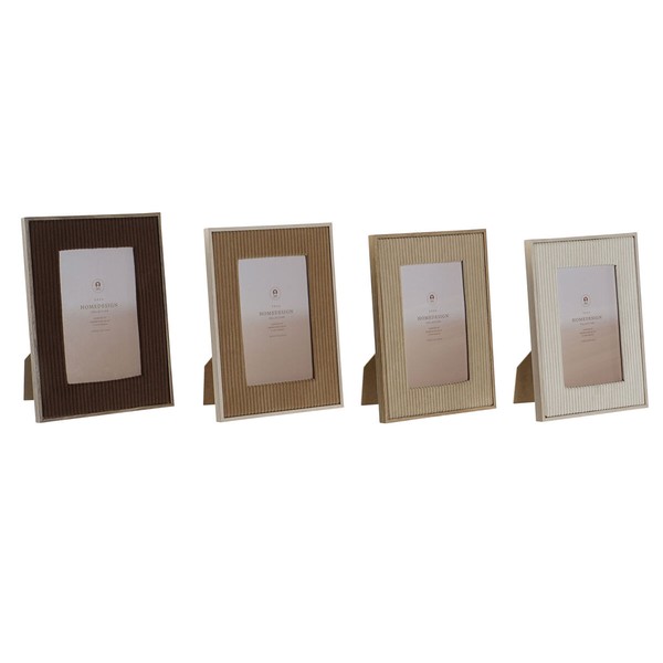 Nuotraukų rėmelis Home ESPRIT Ruda Rusvai gelsva Aksomas Stiklas Šiuolaikiškas 26 X 2,8 X 31 cm (4 vnt.)
