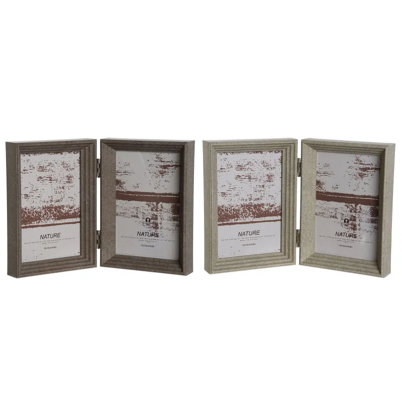 Фото рамка Home ESPRIT Коричневый Бежевый Стеклянный полистирол город 25 x 3 x 18 cm (2 штук)