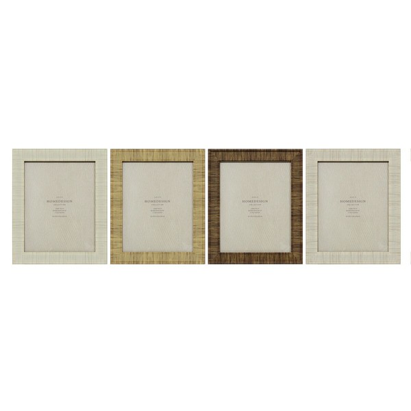 Foto rāmis Home ESPRIT Bēšs Dabisks Stikls polistirols Skandināvu 25,5 X 2 X 30,5 cm (4 gb.)