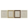 Photo frame Home ESPRIT Beige Natural Crystal polystyrene Scandinavian 25,5 X 2 X 30,5 cm (4 Units)