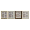 Photo frame Home ESPRIT Brown Beige Natural Ivory Crystal polystyrene Scandinavian 34 X 2 X 38 cm (4 Units)