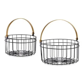 Korisetti Gift Decor Musta Kullattu Metalli 2 Kappaletta