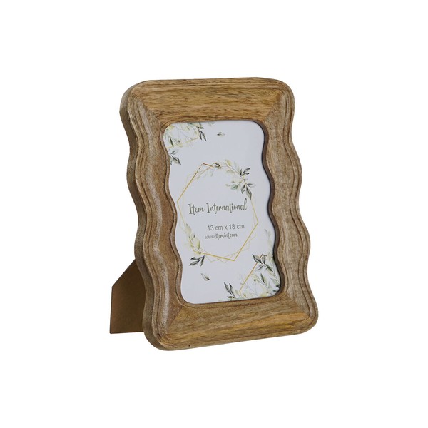 Фото рамка Home ESPRIT Натуральный Древесина манго Волны город 21,5 x 1,5 x 26,5 cm