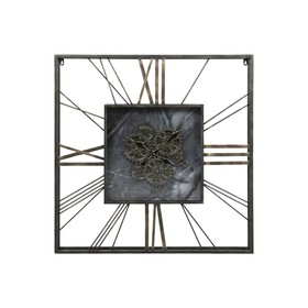 Настенное часы Home ESPRIT Чёрный Позолоченный Металл Стеклянный 80 x 8 x 80 cm