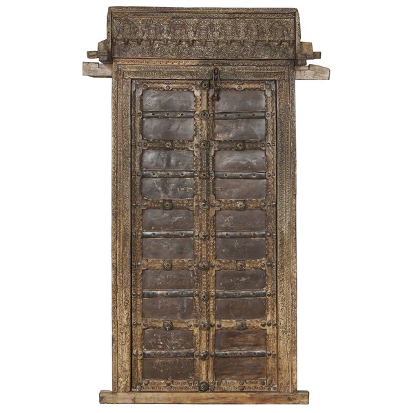 Dekoratyvinė sodo figūra Home ESPRIT Ruda tikmedis 120 X 46 X 190 cm Durys