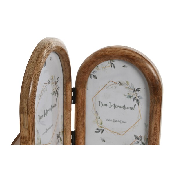 Photo frame Home ESPRIT Natural Crystal Mango wood Tropical (2 Units)