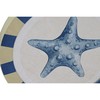 Seinäkoriste Home ESPRIT Sininen Valkoinen Välimeren 30 x 3 x 30 cm (4 osaa)