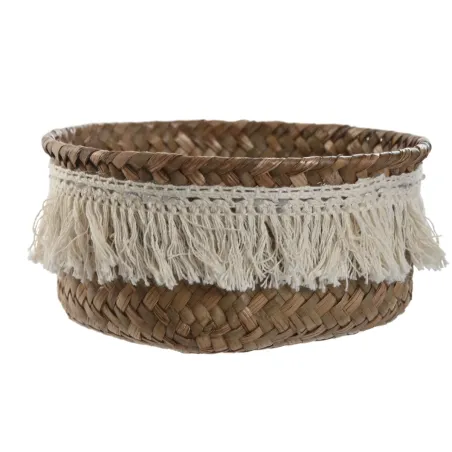 Grozs Home ESPRIT Dabīgā Šķiedra Boho Lietots 16 x 16 x 6 cm