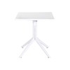 Valgomojo stalas Home ESPRIT Balta Metalinis polipropileno 70 x 70 x 75 cm