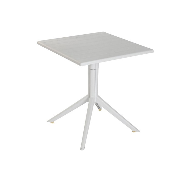 Dining Table Home ESPRIT Grey Metal polypropylene 70 x 70 x 75 cm