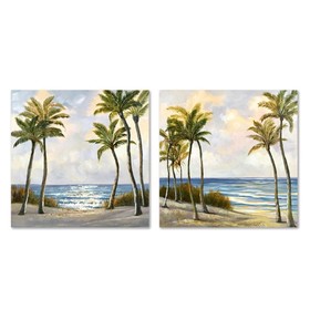 Kangas Home ESPRIT Sininen Vihreä Ranta Välimeren 80 x 3 x 80 cm (2 osaa)