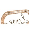 Wall mounted coat hanger Home ESPRIT Kullattu Luonnollinen Metalli Rottinki 40 x 6,4 x 28,6 cm (2 osaa)