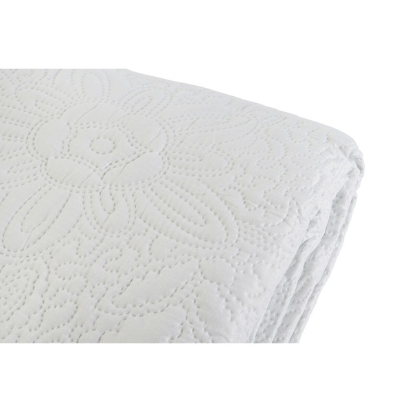 Bedspread (quilt) DKD Home Decor White Super king 270 x 270 x 1 cm