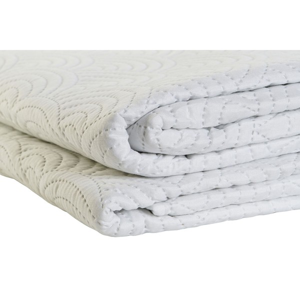 Bedspread (quilt) DKD Home Decor White Single King size 180 x 260 x 1 cm