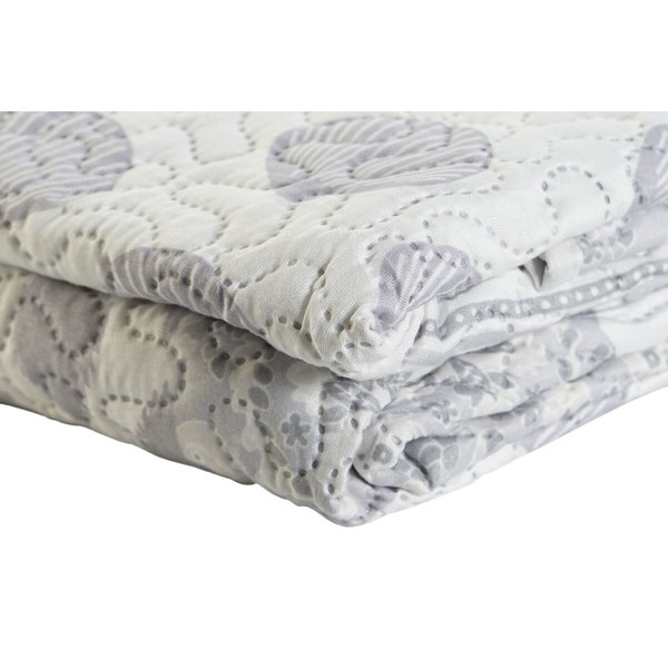 постельное покрывало DKD Home Decor Бежевый Серый 90 кровать 150 кровать 180 x 260 x 1 cm