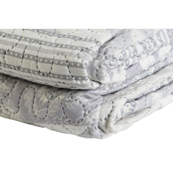 постельное покрывало DKD Home Decor Бежевый Серый 180 кровать 270 x 270 x 1 cm