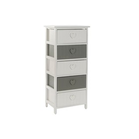 Chest of drawers Home ESPRIT White Grey 40 x 29 x 90 cm