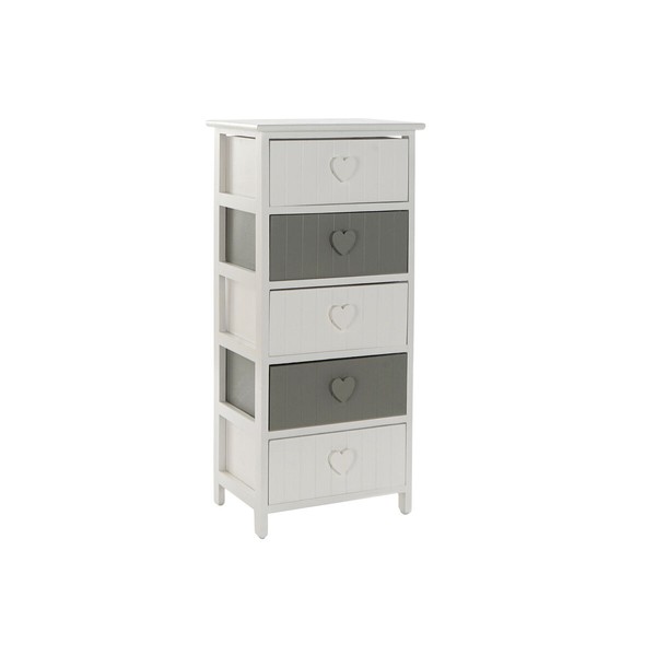 Chest of drawers Home ESPRIT White Grey 40 x 29 x 90 cm