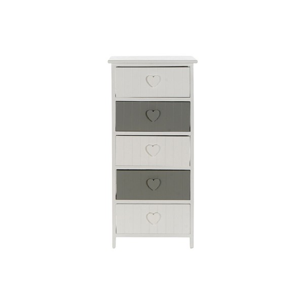 Chest of drawers Home ESPRIT White Grey 40 x 29 x 90 cm
