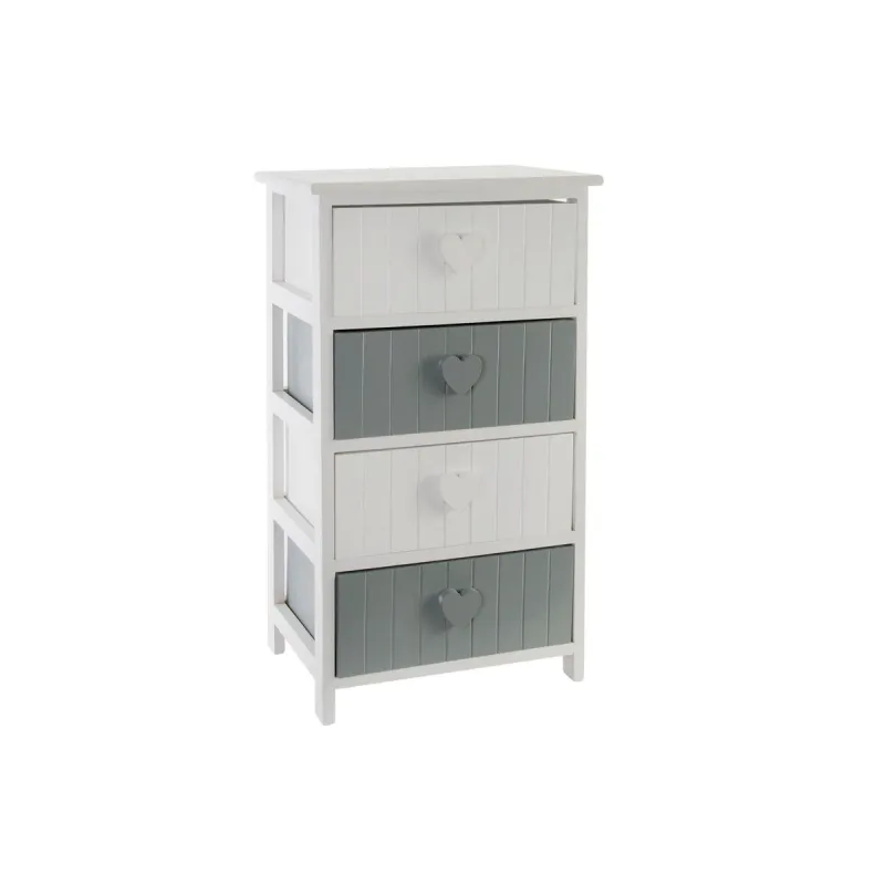 Kumode Home ESPRIT Balts Pelēks 40 x 29 x 73 cm