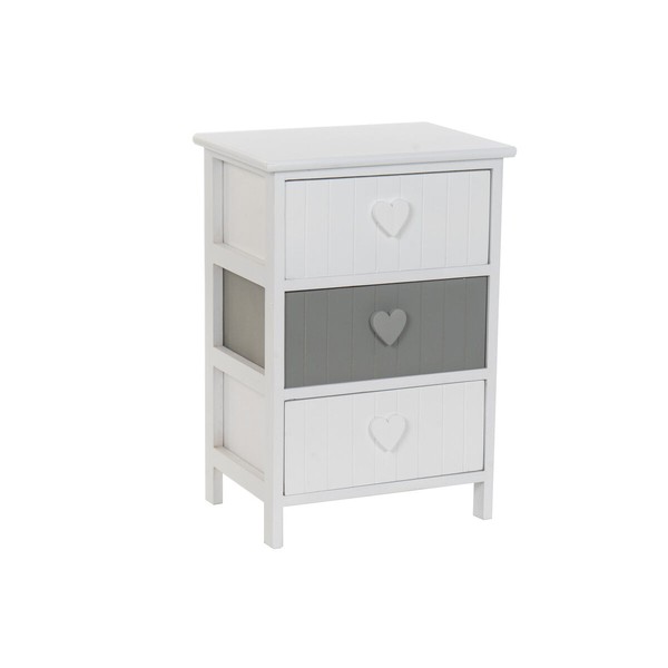 Kumode Home ESPRIT Balts Pelēks 40 x 29 x 58 cm