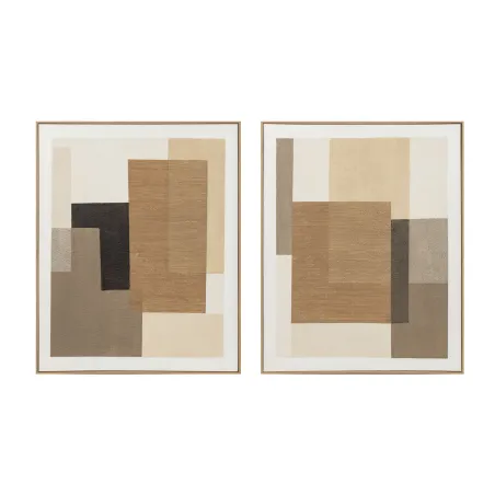 Canvas Home ESPRIT Brūns Bēšs Abstrakts Urbāns 80 x 4,5 x 100 cm 82 x 4,5 x 101 cm (2 gb.)