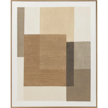 Canvas Home ESPRIT Brown Beige Abstract Urban 80 x 4,5 x 100 cm 82 x 4,5 x 101 cm (2 Units)