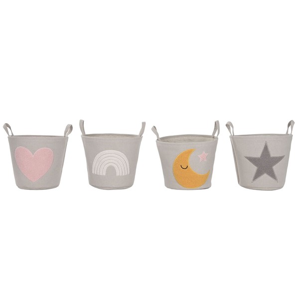Decorative basket Home ESPRIT Multicolour 36 x 36 x 40 cm (4 Units)