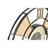 Настенное часы Home ESPRIT Чёрный Натуральный Металл ротанг 100 x 9 x 100 cm