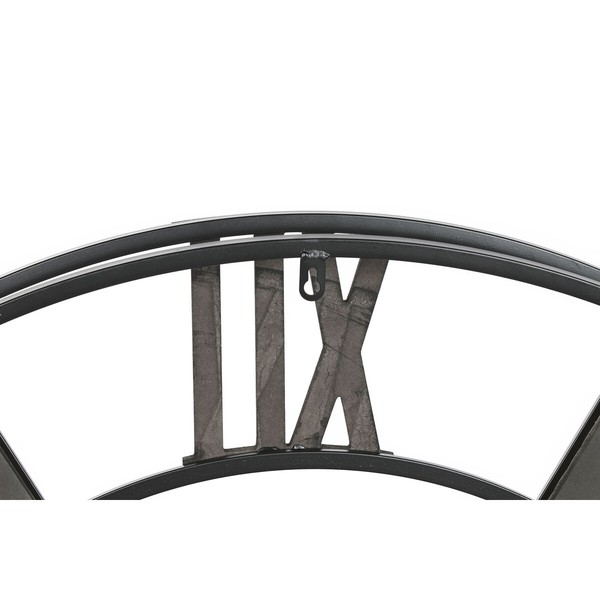 Wall Clock Home ESPRIT Black Natural Metal Rattan 100 x 9 x 100 cm