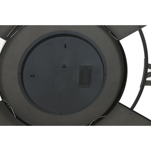 Wall Clock Home ESPRIT Black Natural Metal Rattan 100 x 9 x 100 cm