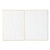 Wall Decoration Home ESPRIT White Golden Abstract 72,7 x 2,5 x 100,5 cm (2 Units)
