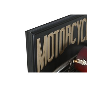 Настенное часы Home ESPRIT Чёрный Красный Позолоченный PVC Металл Мотоцикл Vintage 60 x 18 x 120 cm