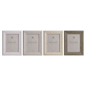Photo frame Home ESPRIT Beige Natural Crystal polystyrene Urban (4 Units)