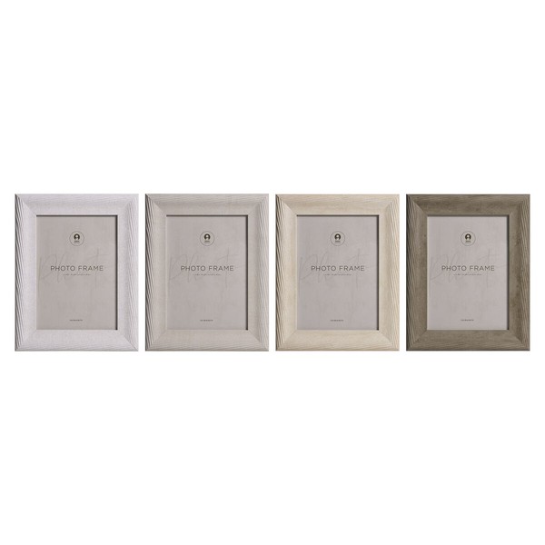 Kuvakehys Home ESPRIT Beige Luonnollinen Kristalli polystyreeni Kaupunki (4 osaa)