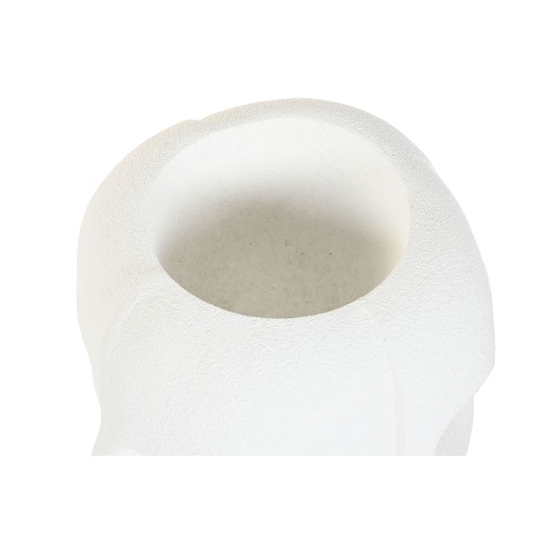 Planter Home ESPRIT White Magnesium Modern Face 49 x 49 x 50 cm