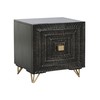 Ночной столик Home ESPRIT Чёрный Позолоченный 50 x 40 x 50 cm