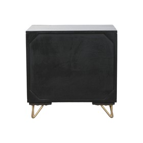 Ночной столик Home ESPRIT Чёрный Позолоченный 50 x 40 x 50 cm