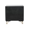 Ночной столик Home ESPRIT Чёрный Позолоченный 50 x 40 x 50 cm