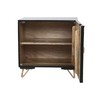 Ночной столик Home ESPRIT Чёрный Позолоченный 50 x 40 x 50 cm