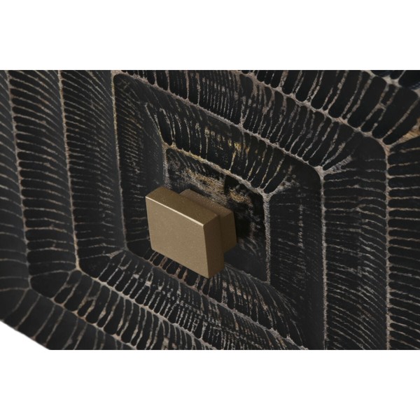 Nightstand Home ESPRIT Black Golden 50 x 40 x 50 cm
