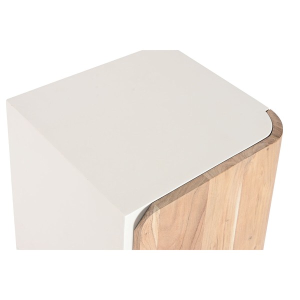 Naktsskapītis Home ESPRIT Balts Dabisks 40 x 35 x 50 cm