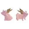 Dekoratyvinė figūrėlė Home ESPRIT Rožinė Šernas 19 x 11 x 17 cm (2 vnt.)